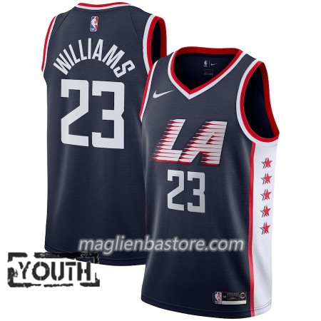 Maglia NBA Los Angeles Clippers Lou Williams 23 2018-19 Nike City Edition Navy Swingman - Bambino